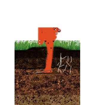 schema of the sub-soiling effect in soil