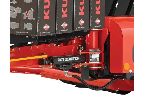 The machine folds and unfolds with a single touch of a button.