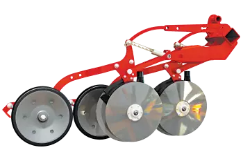SEEDFLEX seeding units on VENTA 1030 series seed drill with offset double discs on parallelogram