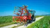 The ROWLINER row-crop cultivator at work in a field